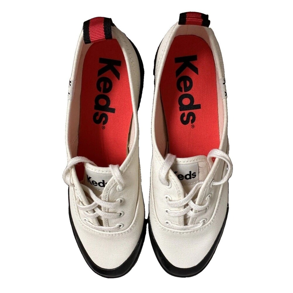 Keds Champion Toe Cap TRX Splash Canvas Sneaker White/Black Colorway Size 7.5